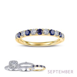 0.51Cts CTTW Gold September Birthstone Rings