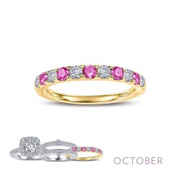 0.51Cts CTTW Gold October Birthstone Rings