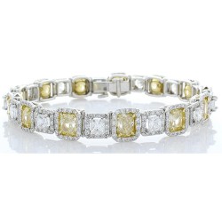 Platinum Diamond Gemstone Bracelet
