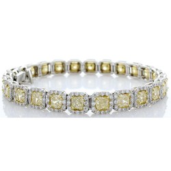 Platinum Diamond Gemstone Bracelet