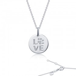 LOVE Paw Print Necklace