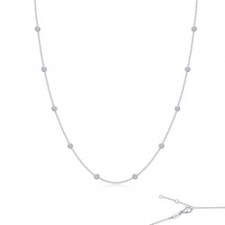 1.32 Cttw Platinum Simulated Diamond Classic Necklaces