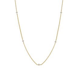 0.4 CTTW Gold Simulated Diamond Classic Necklaces