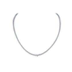 6.73 CTTW Platinum Simulated Diamond Classic Necklaces