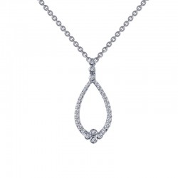 0.21 Cttw Platinum Simulated Diamond Classic Necklaces