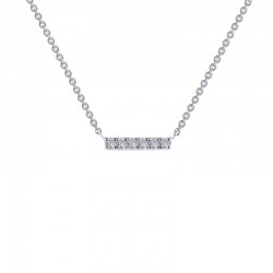 0.09 CTTW Platinum Simulated Diamond Classic Necklaces