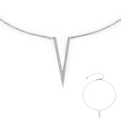 0.37 CTTW Platinum Simulated Diamond Classic Necklaces