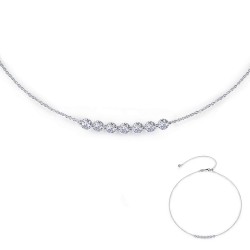 2 CTTW Platinum Simulated Diamond 7 Symbols Of Joy Necklaces