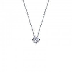 0.7 CTTW Platinum Simulated Diamond Classic Necklaces