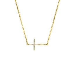 0.22 Cttw Gold Simulated Diamond Classic Necklaces