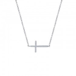 0.22 Cttw Platinum Simulated Diamond Classic Necklaces