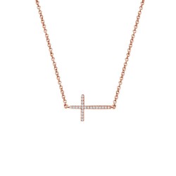 0.22 Cttw Rose Gold Simulated Diamond Classic Necklaces