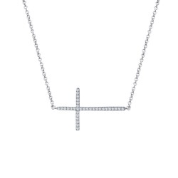0.33 Cttw Platinum Simulated Diamond Classic Necklaces