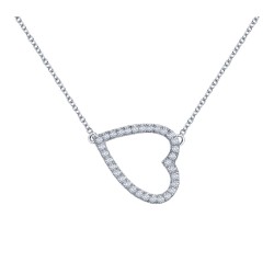 0.32 Cttw Platinum Simulated Diamond Classic Necklaces