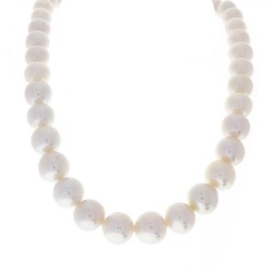 Silver Pearl Gemstone Necklace