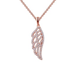 0.76 Cttw Rose Gold Simulated Diamond Classic Necklaces