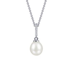 0.06 Cttw Platinum Pearl Classic Necklaces