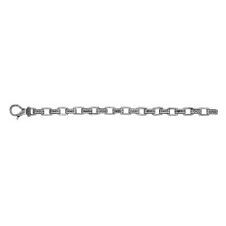 Sterling Silver Rectangular Link Bracelet