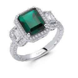 4.37 Cttw Platinum Emerald Classic Rings