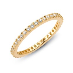 0.57 Cttw Gold Simulated Diamond Classic Rings