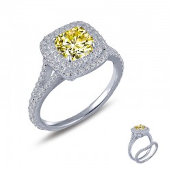 2.14 Cttw Platinum Canary Classic Rings