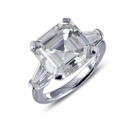 6.4 Cttw Platinum Simulated Diamond Classic Rings