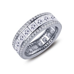 4.68 CTTW Platinum Simulated Diamond Classic Rings