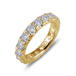 3.23 CTTW Gold Simulated Diamond Classic Rings