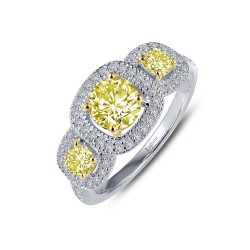 1.6 CTTW 2-Tone Canary Heritage Rings