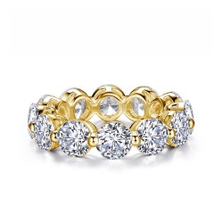 5.98 CTTW Gold Simulated Diamond Stackables Rings
