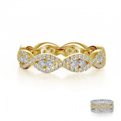 1.6 CTTW Gold Simulated Diamond Stackables Rings