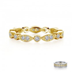 0.32 CTTW Gold Simulated Diamond Stackables Rings