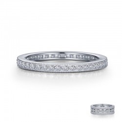 0.46 CTTW Platinum Simulated Diamond Stackables Rings