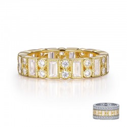 1.68 CTTW Gold Simulated Diamond Stackables Rings