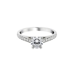White Gold Bridal Diamond Engagement Ring 1/4 CT