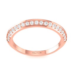 Rose Gold Diamond Band Ring 0.11 CT