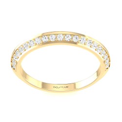Yellow Gold Diamond Band Ring 0.11 CT