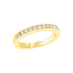 Yellow Gold Diamond Bridal Band Rings 0.35 CT
