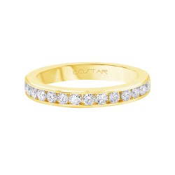 Yellow Gold Diamond Bridal Band Rings 0.50 CT