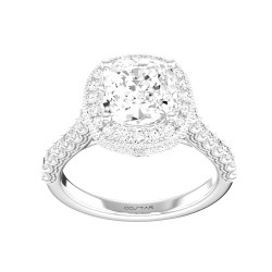 White Gold Bridal Diamond Semi-Mount Ring 0.65 CT