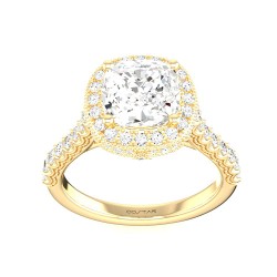 Yellow Gold Bridal Diamond Semi-Mount Ring 0.65 CT