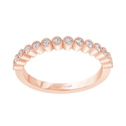 Rose Gold Diamond Bridal Band Ring 0.15 CT