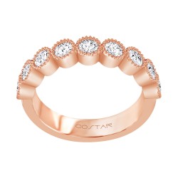 Rose Gold Diamond Bridal Band Ring 0.50 CT