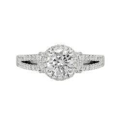 White Gold Bridal Diamond Semi-Mount Ring 0.60 CT