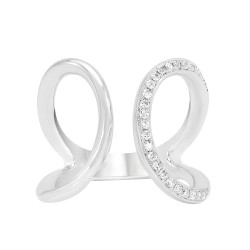White Gold Diamond Fashion Ring  0.30 CT