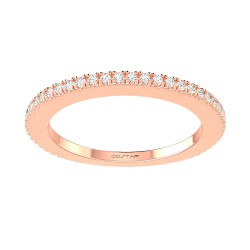 Rose Gold Diamond Band Ring 0.10 CT