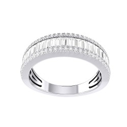 White Gold Baguette Band 1.20 CT