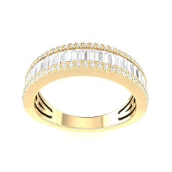 Yellow Gold Baguette Band 1.20 CT