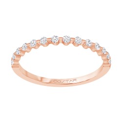 Rose Gold Diamond Bridal Band Ring 0.25 CT