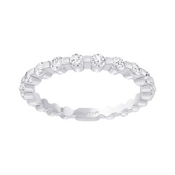 White Gold Diamond Bridal Band Ring 0.35 CT